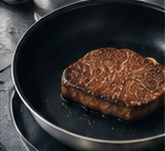 焼き目のついたステーキ