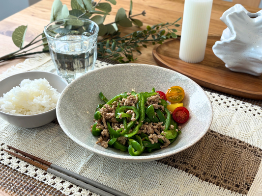 🫑🍖ピーマンと豚ひき肉の甘辛炒め